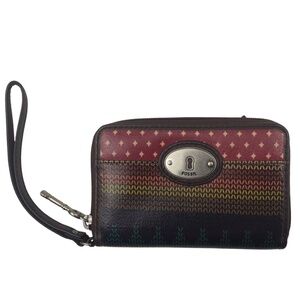 Fossil Key-Per Zip Around Wristlet Wallet
